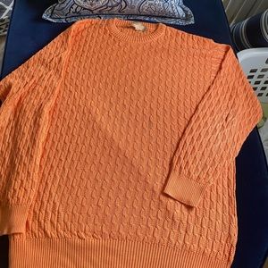 Men’s Loria cotton knit peachy orange sweater M